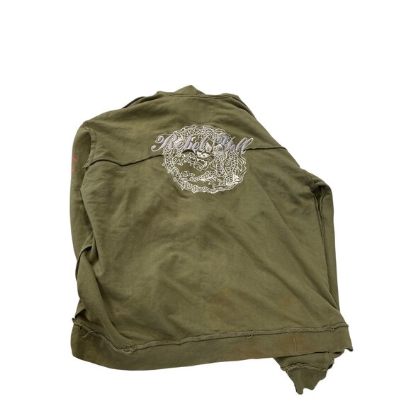 Blac Label Mens army green graphic embroided Hoodie sweatshirt Size 3XL SKU 9290 - Picture 13 of 16